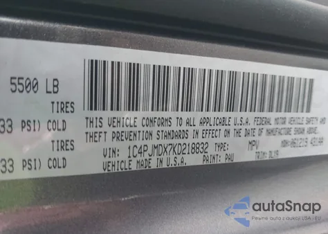 2019 Jeep Cherokee Limited 4X4 from USA, damaged, VIN 1C4PJMDX7KD218832